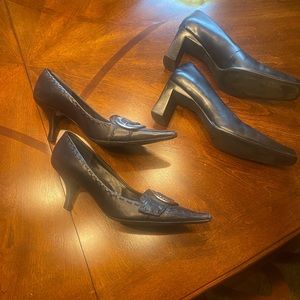 BCBG and Worthington black heels.  BCBG worn a ton Worthington only a few times.